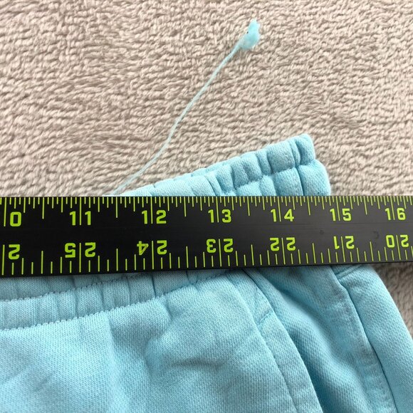 Nike Woman's Athletic Sweatshorts Medium All Over Branding Futura Blue Drawstrin - Picture 3 of 15